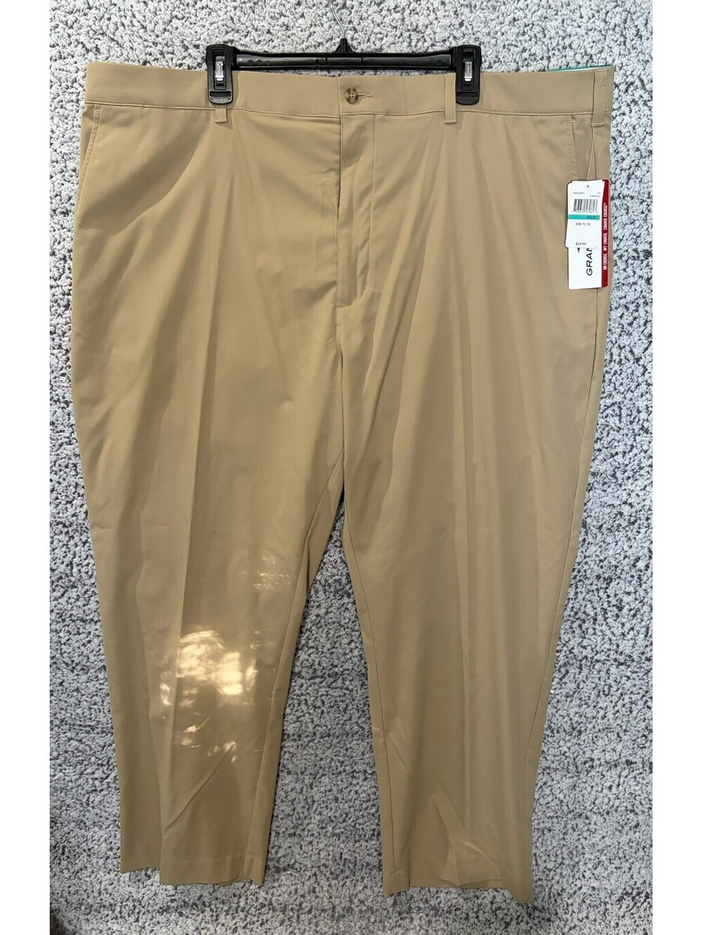 Grand Slam Performance Golf Pants 46x30 Chinchilla Active Gripper NWT